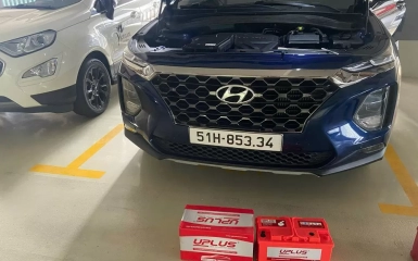 Thay bình ắc quy tại nhà cho xe Hyundai SantaFe | Chính hãng, Giá tốt
